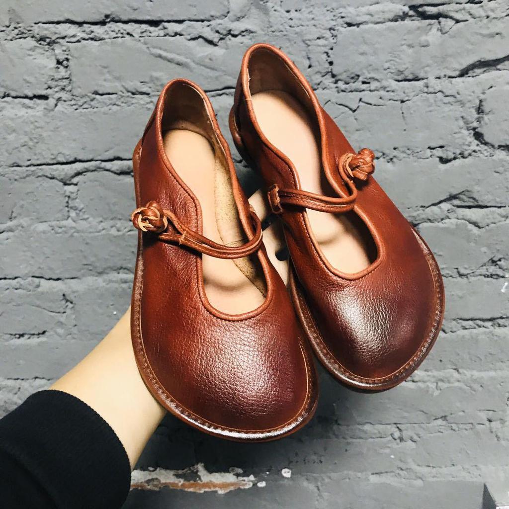 Flats Damesschoenen Ronde Neus Casual Ondiep Zacht Handgemaakt Concise Damesschoenen