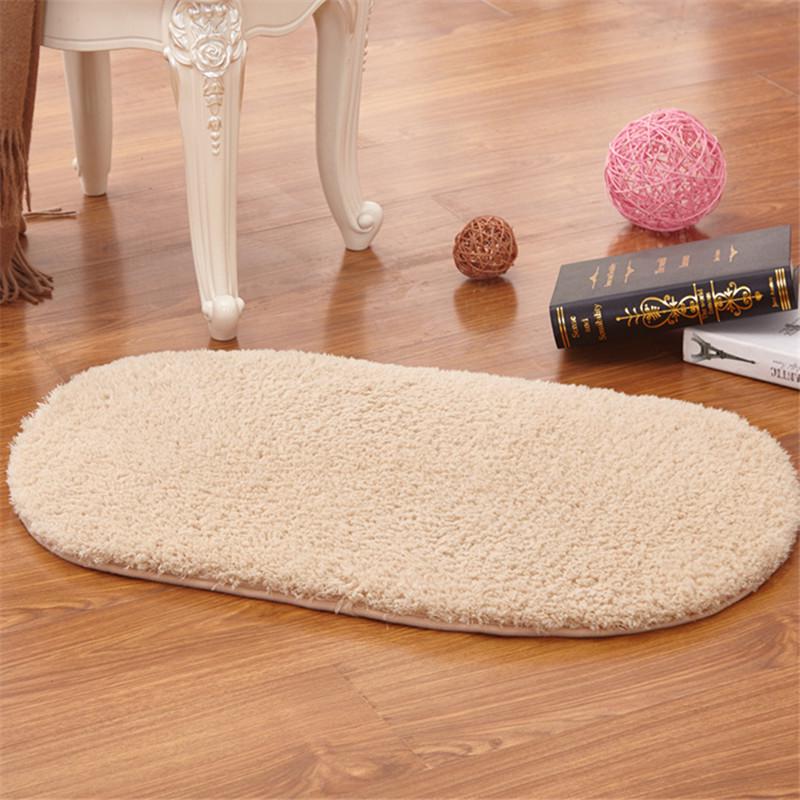 Oval Plush Carpet Room Decoration Floor Mat Large Area Carpet Living Room Non-slip Lounge Rug