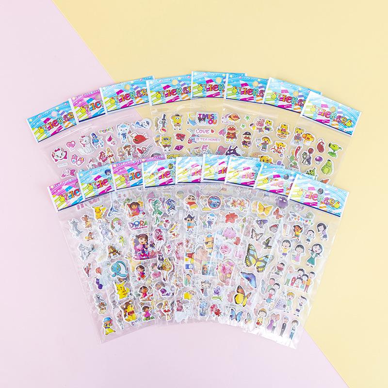 Children's 3D Cartoon Anime Educational Stickers for Kindergarten Rewards