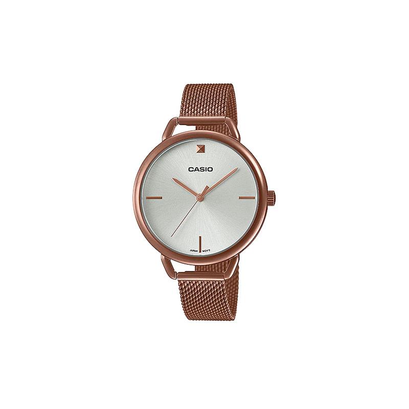 Casio STANDARD series DRESS series Fashion trend business casual classic pointer display timing status adjustable buckle quartz LTP-E415MR-7CDF серебряный