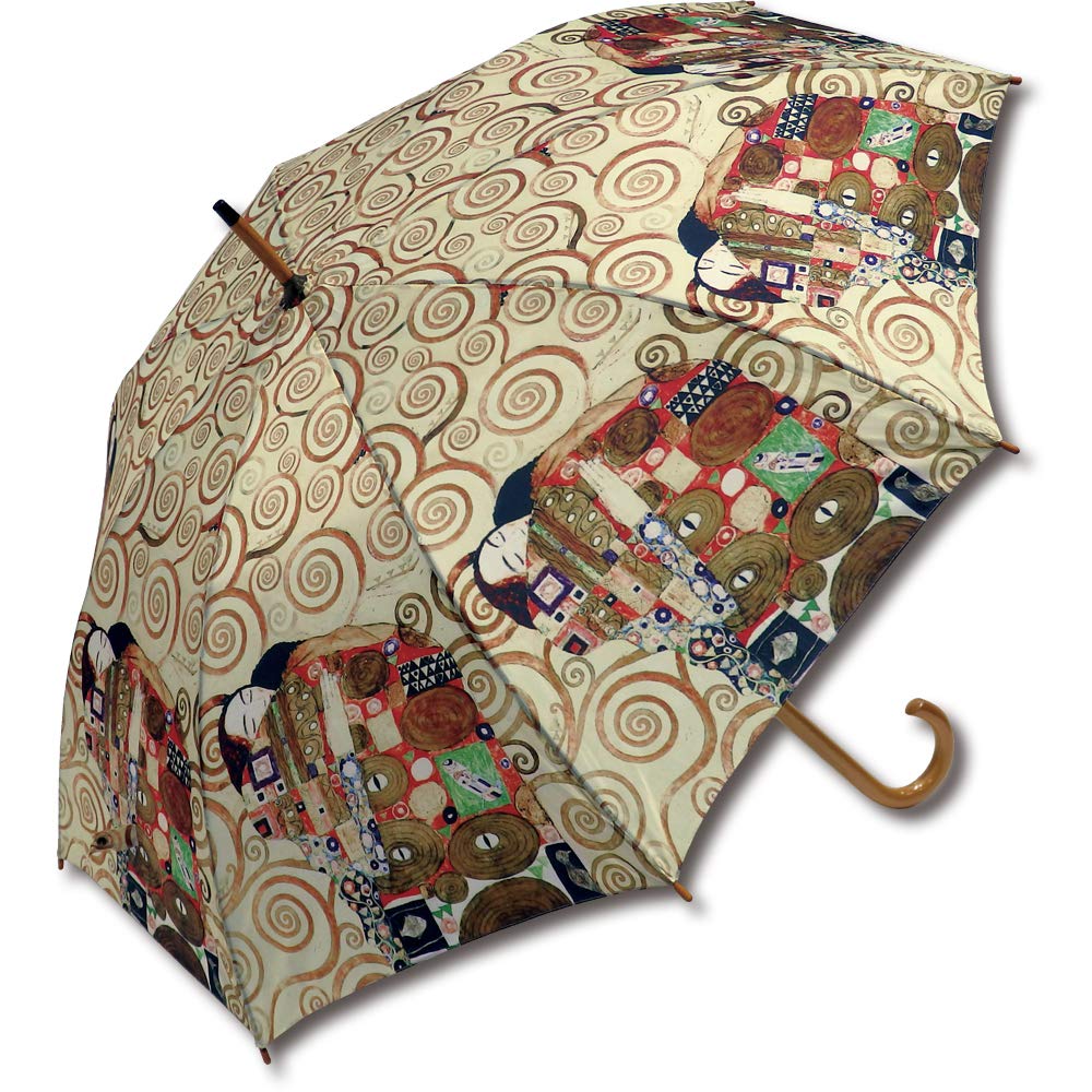 YouPower Masterpiece Wooden Jump Umbrella Art Klimt ~Museum Collection~ "The Embrace"