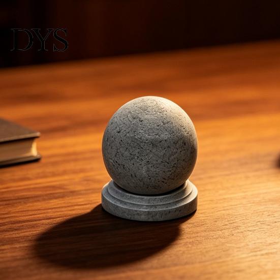Retro Style Jewelry Holder 3D Printed Stone Ball Storage Box, Threaded Screw Sphere Container for Trinket Box Desk, Mini Round Organizer Jewelry,