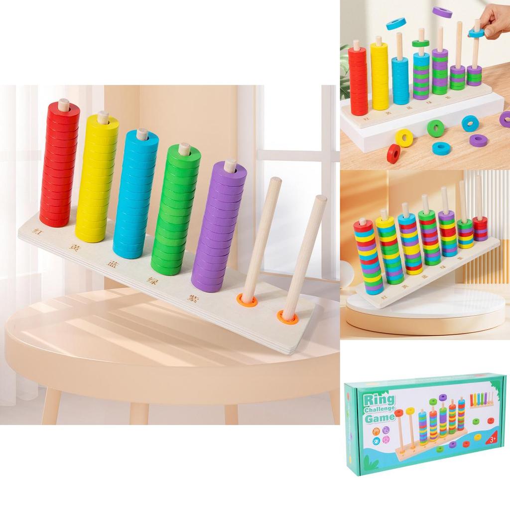 Wooden Childrens Counting Frame Educational Toy For Early Learning And Montessori Activities