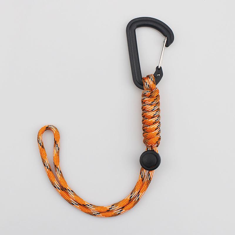 Outdoor Tactical Carabiner Keychain: Emergency Paracord Lanyard with Anti-Loss Buckle