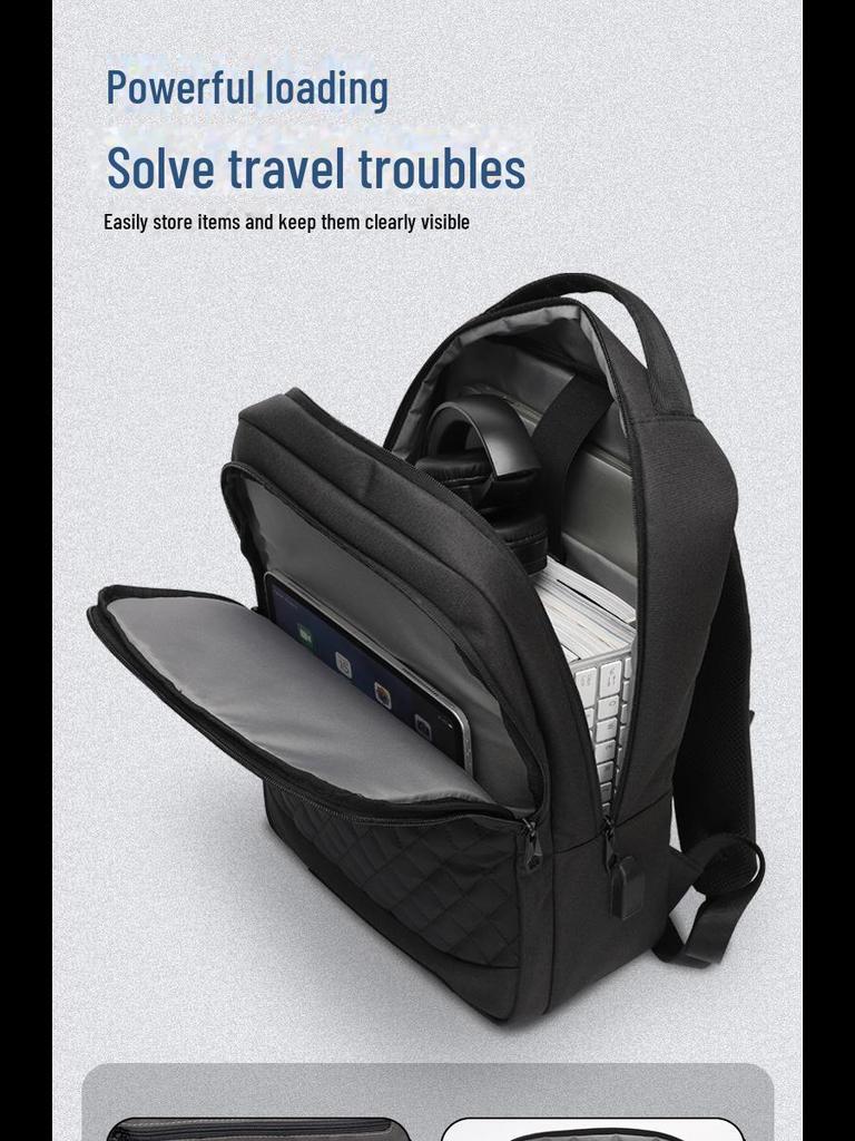 Men's High-End Waterproof Travel Backpack – Large Capacity, Stylish Commuter Bag
