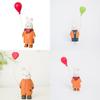 Modern Minimalist Wooden Bunny Decor With Balloon Figurine For Home Office And Gift Giving