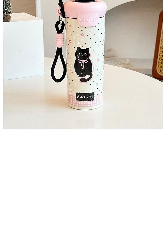 316 Stainless Steel Insulated Water Cup with Floating Ball, Large-Capacity, Portable, Cute Design with Lanyard