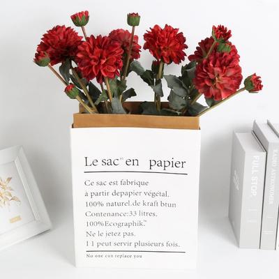2 Pcs Artificial Dahlia Flowers Faux Dahlia Flowers Dahlia Silk Flowers with Stems for Home Decor Indoor Wedding Bridal Shower Party Decoration