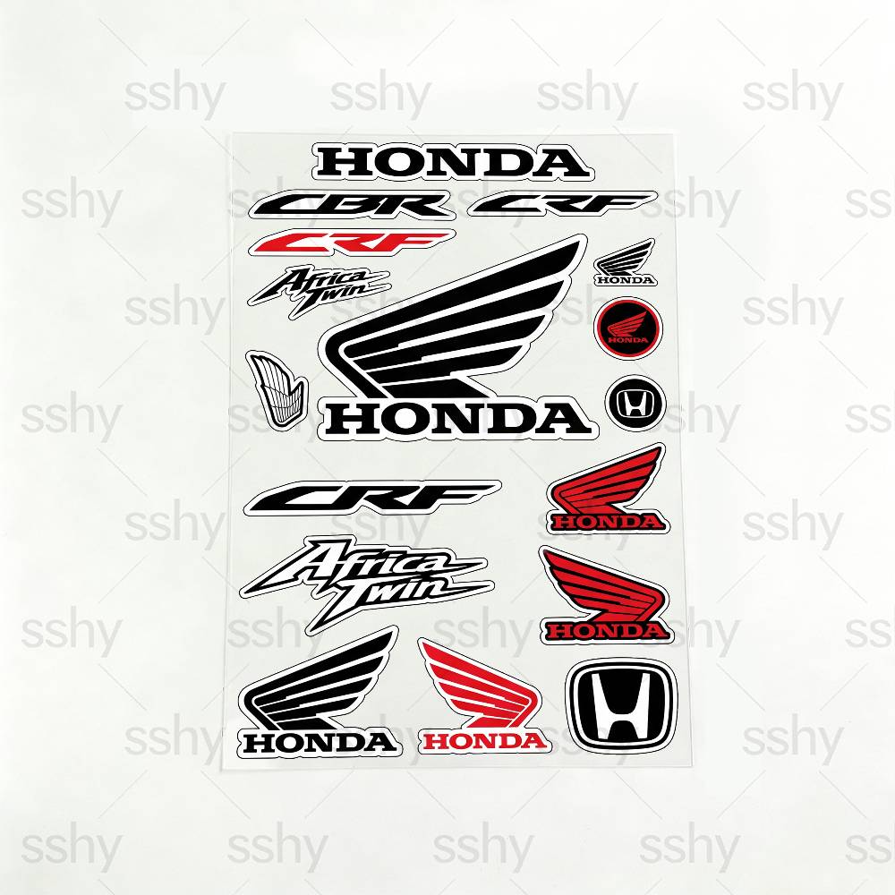 vdbn2 FOR HONDA RACING Waterproof Reflective Scratch Cover Sticker Universal Decor Decal For Car Motorcycle Helmet Refrigerator