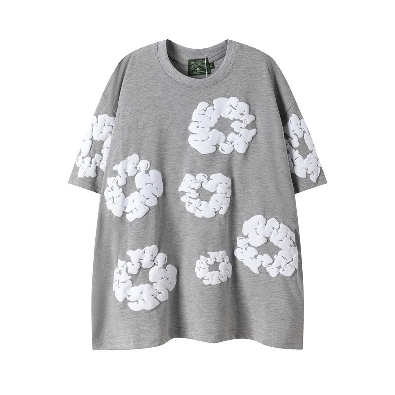 Set Casual pentru Cuplu Denim Tears Kapok Foam Print Stil American - Hanorac și Pantaloni de Trening