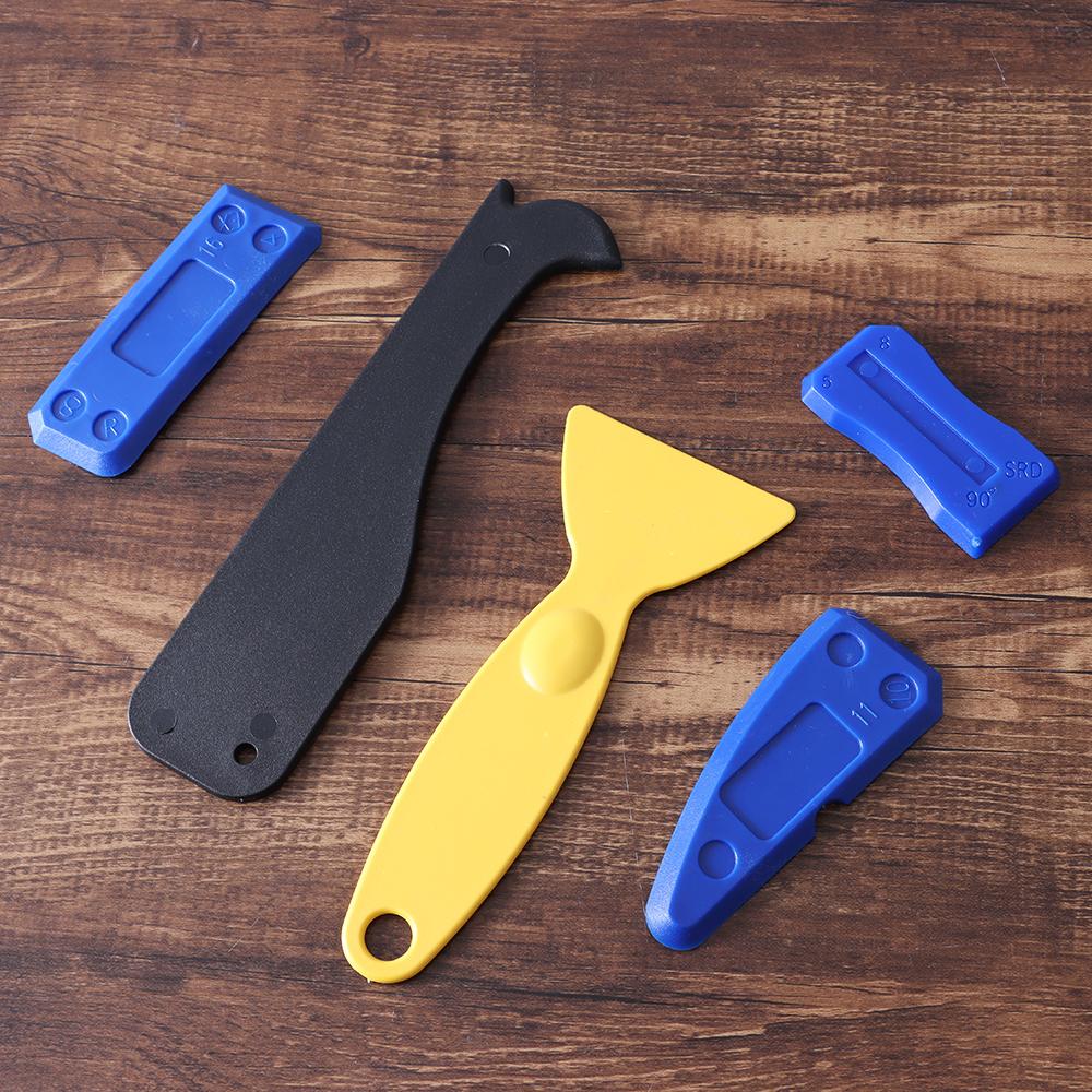 4/6/9PCs Silicone Sealant Spreader Spatula Scraper Multi-angle Cement Caulk Removal Tool Finishing Sealant Grout Kit