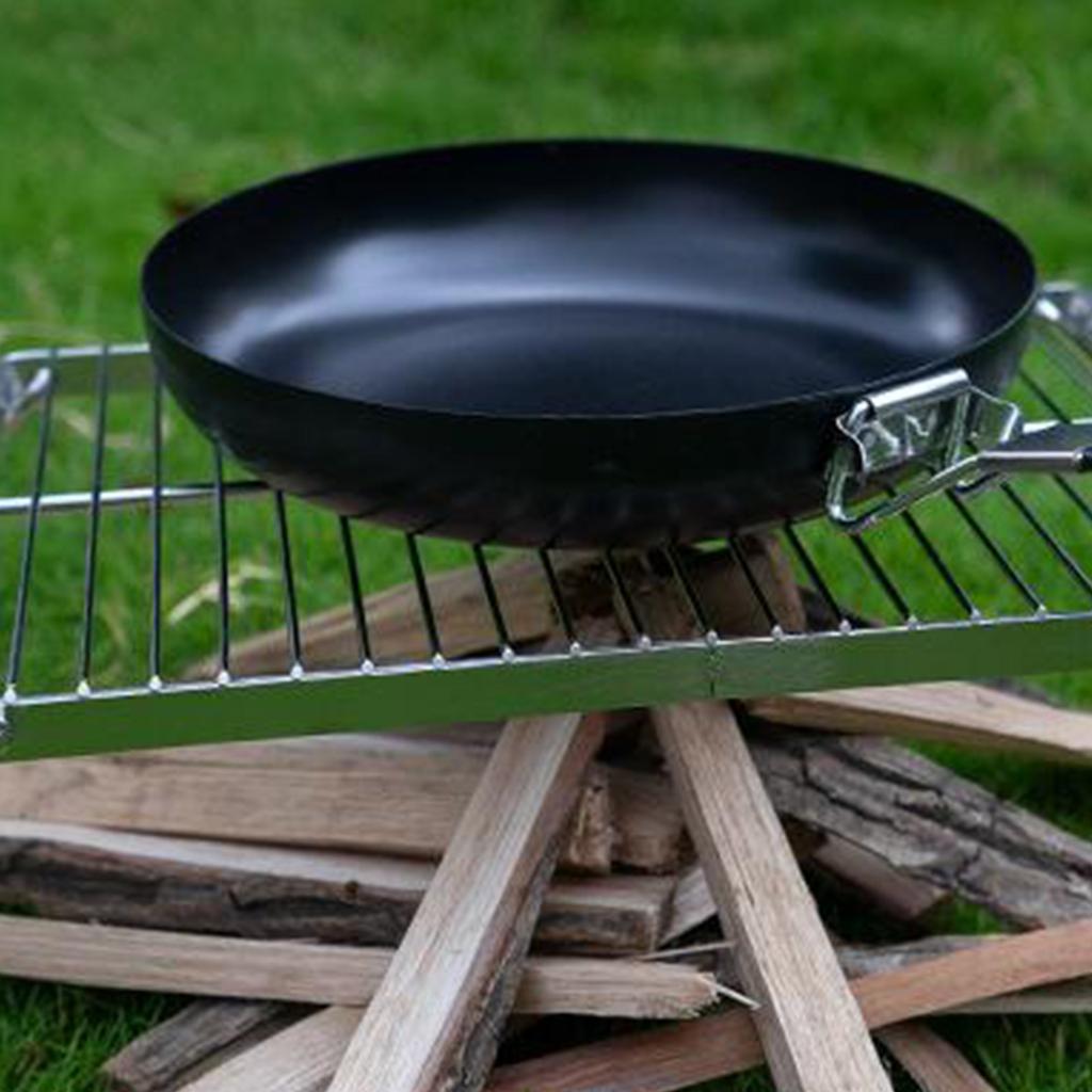 Foldable Camping Table Outdoor Folding Table Barbecue Table Steels Grilling Grate Table Cooking Grate Camping Table