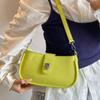Spring and Summer New Simple and Versatile Niche Oil Wax Leather Underarm Bag Women's Fashion Personality High Quality Shoulder Messenger Bag