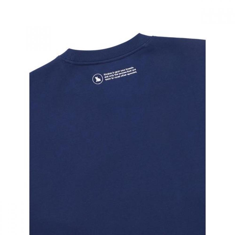 Animal Embroidery Wappen Sweatshirt  Blue 