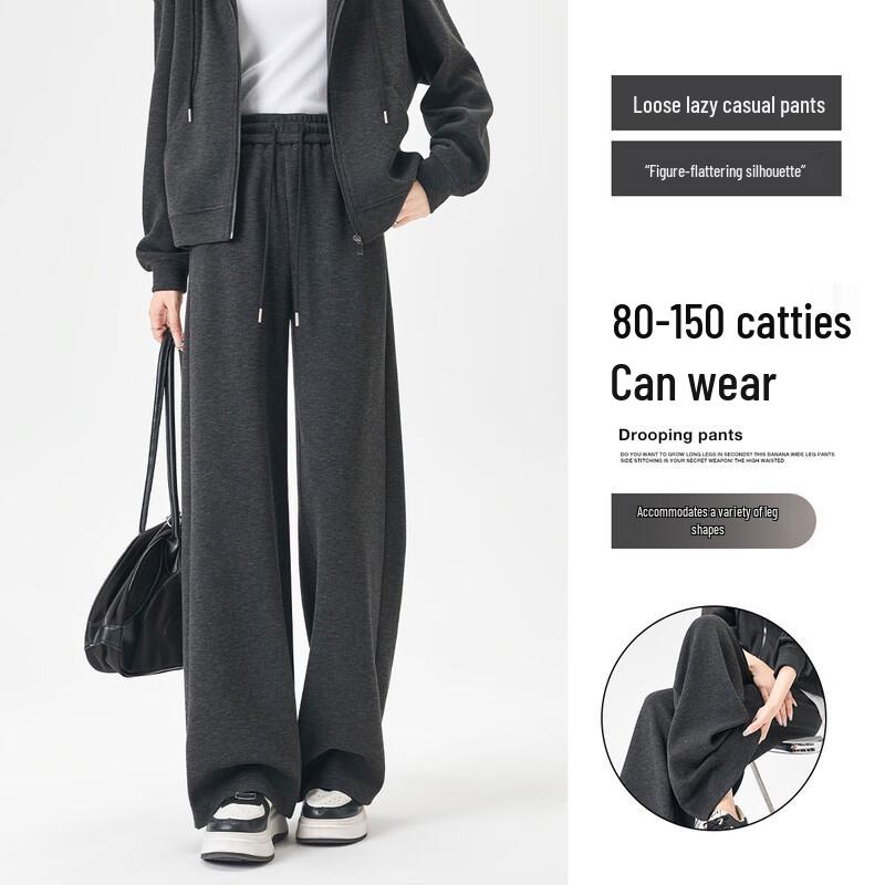 

Handu Yishe Women s High-Waisted Loose Wide-Leg Casual Pants M