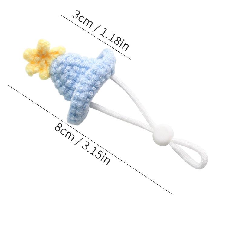 Cute Handmade Knitted Hat Pet Hat Tiny Hamster Parrot Chipmunk Guinea Pig Hat Small Animal Adjustable Hat Decoration Accessories
