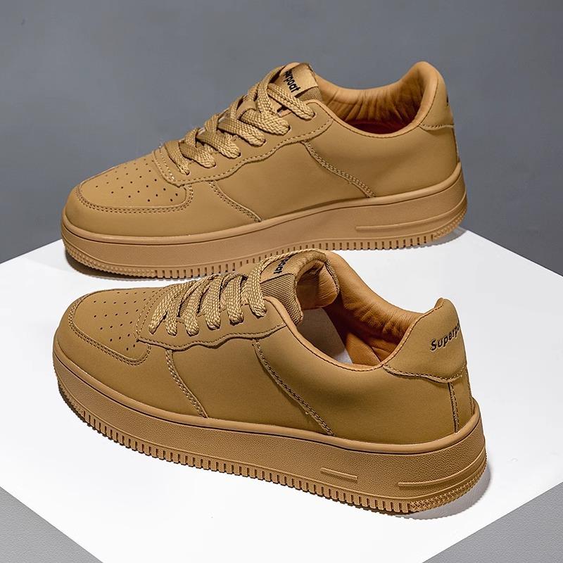 Air Force Couple White Shoes Men's and Women's Shoes Versatile Platform Low-top Board Shoes Heightening Students White Shoes Casual Sports Shoes