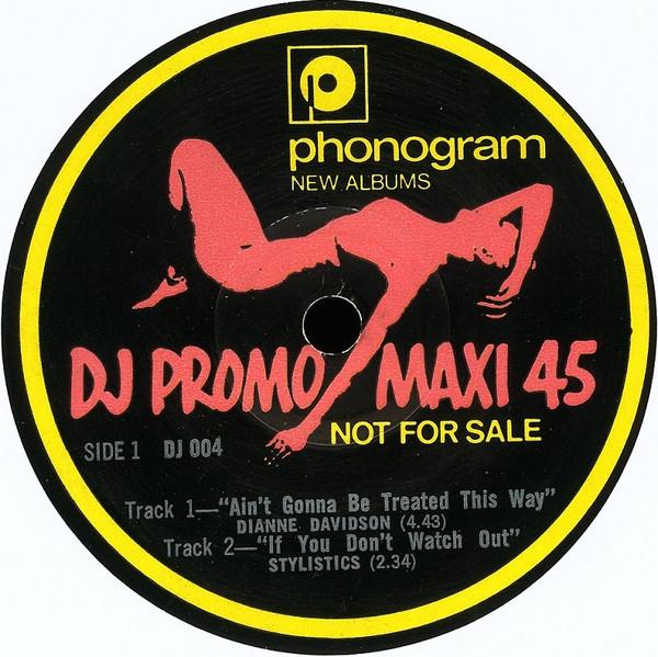 

7inch Record VARIOUS Dj Promo Maxi 45 DJ004PROMO PHONOGRAM 1972 UK Pop Used