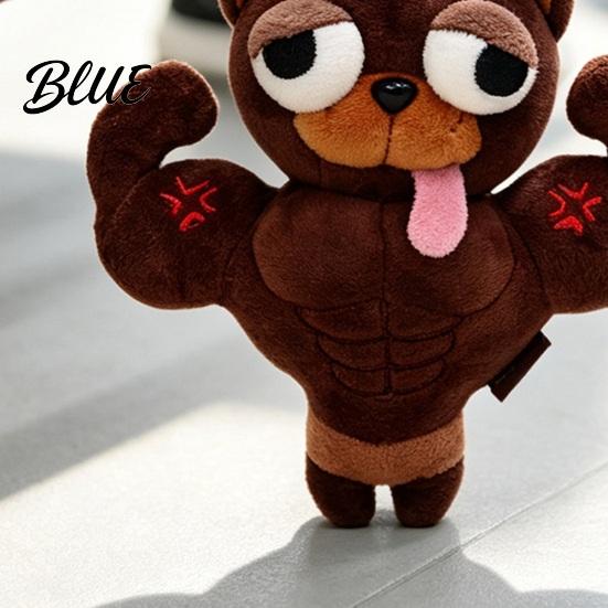 Hanging Dog Plushie Plush Muscular Bag Charm Stuffed Pendant for Charm Backpacks Handbags Schoolbags Animal with Metal Ring Handbag Accessory