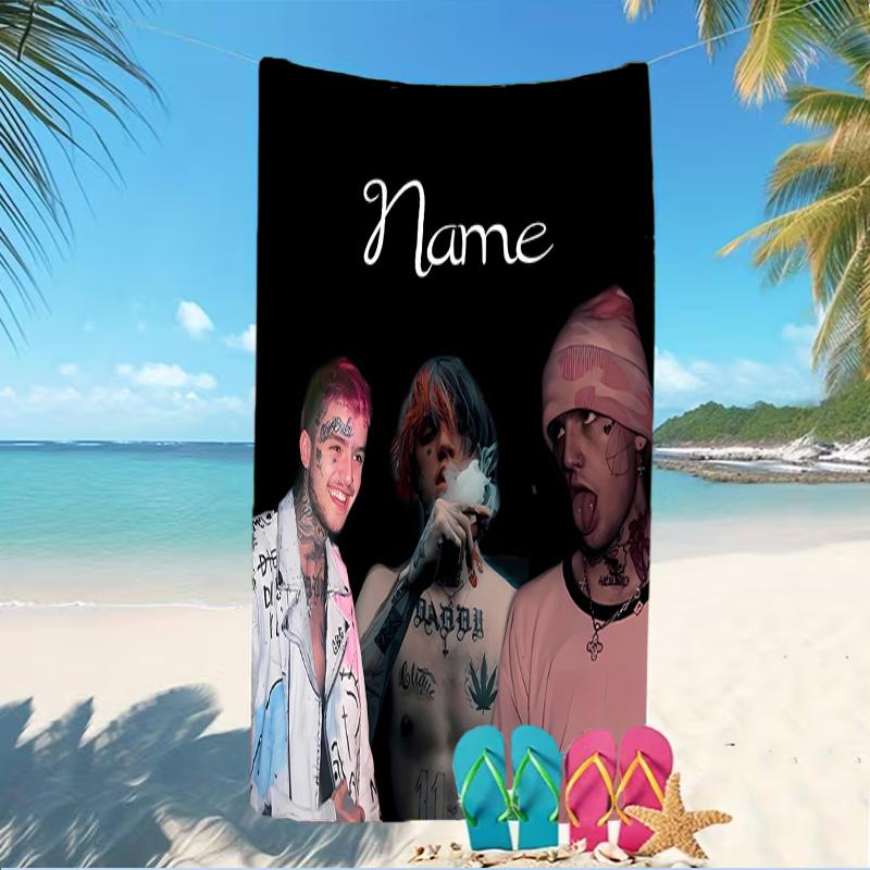 Customizable personalized beach towels Lil Peep themed designs.Suitable for the beach, yoga, sports;ideal as beach accessories