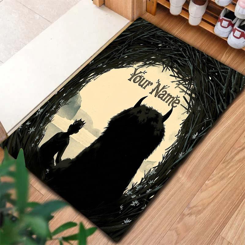 Monster Adventure Custom Name Carpet Rug For Living Room Bedroom Home Sofa Decoration Kids Play Nonslip Floor Mat