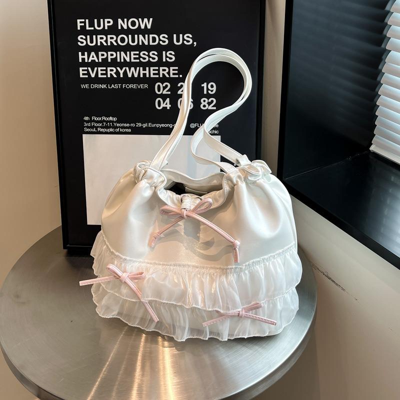 Lace Lace Backpack Women's New Fashion Sweet Tote Bag Large Capacity Commuter Armpit Bag