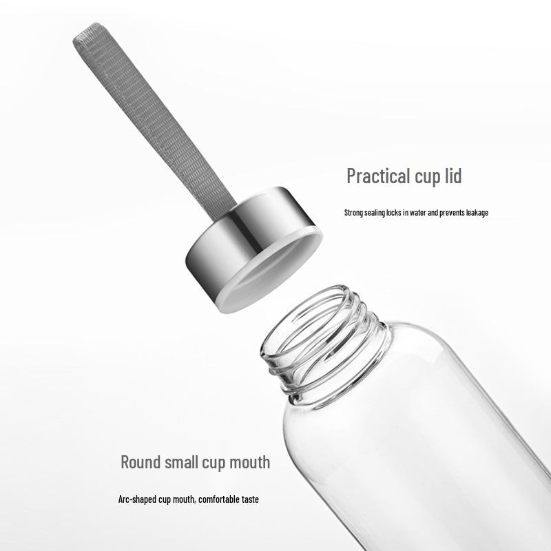 Sleek Translucent Plastic Cup – Leak-Proof, Heat-Resistant, with Carrying Rope