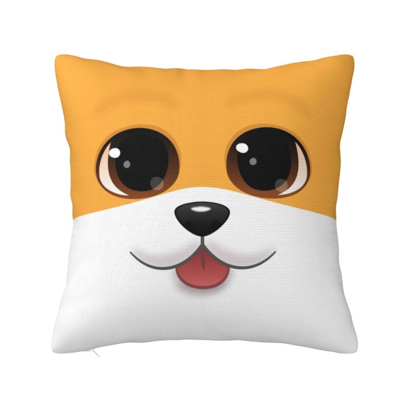 Cute Pet Dog Corgi Throw Pillow Case Cm Decor Home Cushion Cover Soft Polyester Pillowcase Doublesided Printing