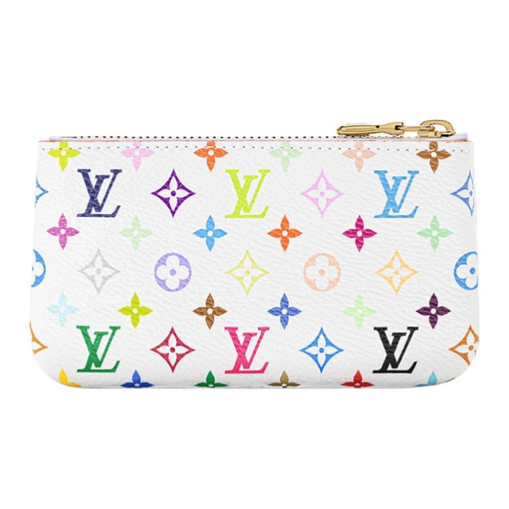 Louis Vuitton Borsetta Portachiavi X Takashi Murakami Tela Monogramma Multicolore/Bianca Portafogli da Donna M28388