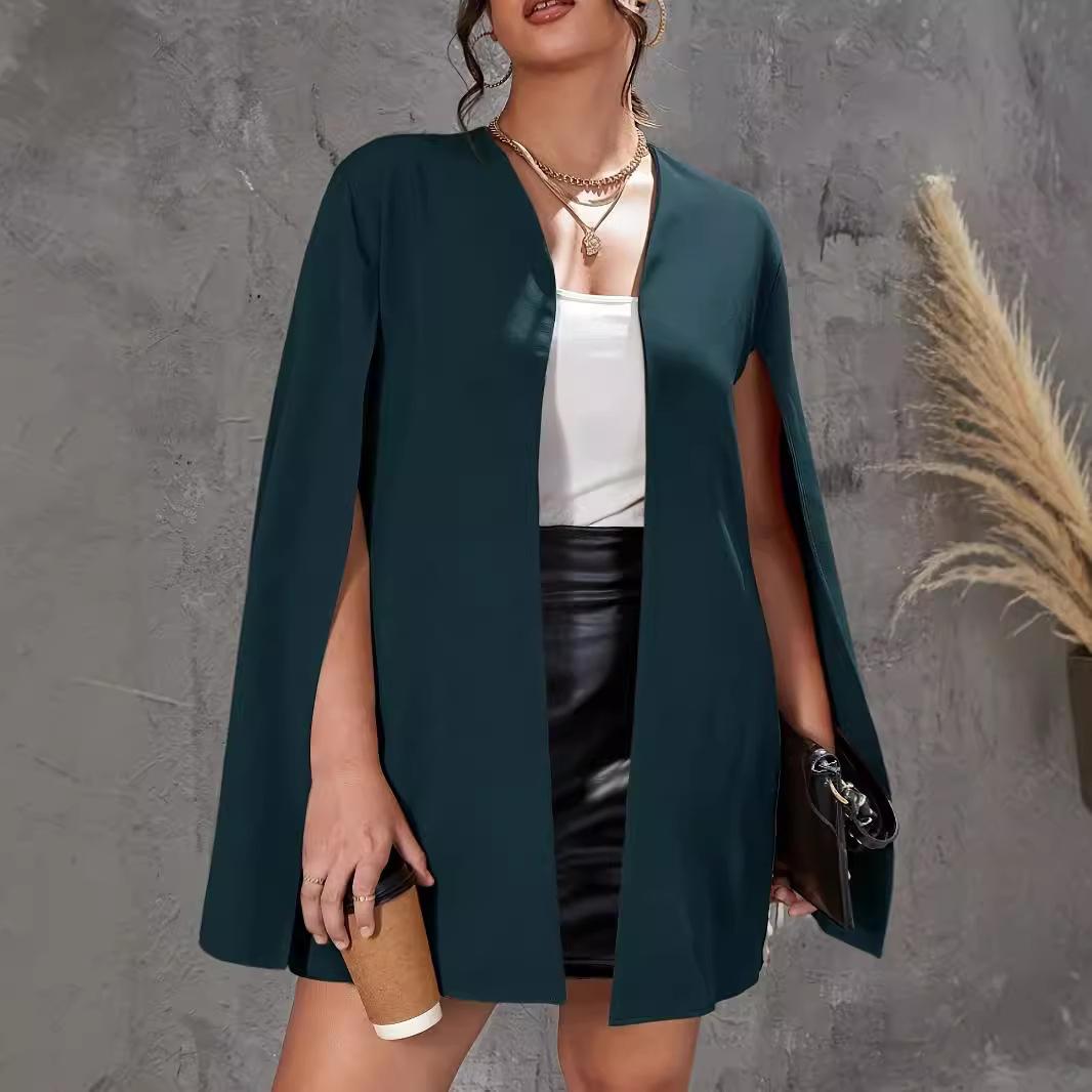 

Осенний кардиган большого размера, женская однотонная куртка 4XL зелёный