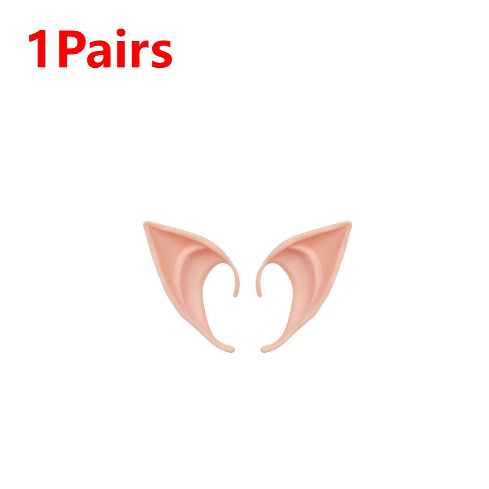 1-10 Pairs Halloween Elf Ears Decoration Angel Elf Ears Masquerade Party Costumes Christmas Party Supplies Photo Props Kids Gift