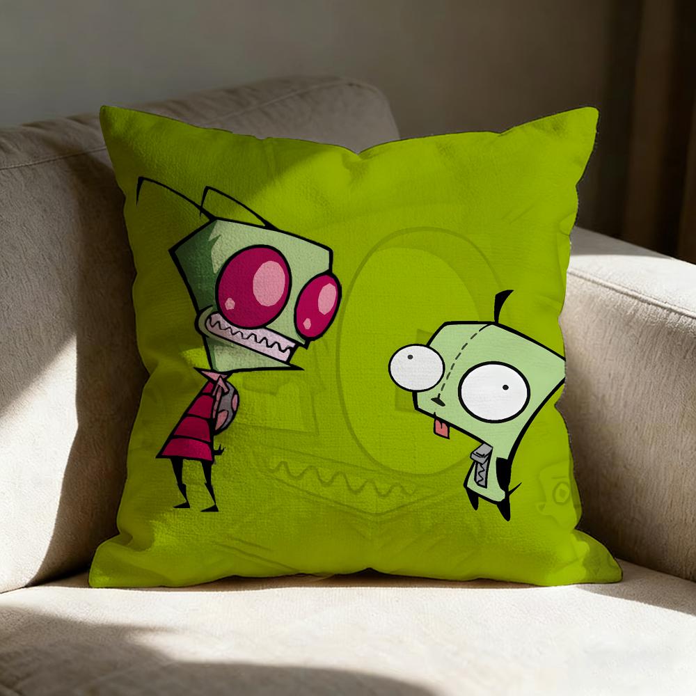 IInvader Zim Game Pillow Case Pillowcase Doublesided Printed Sofa Cushion Bedroom Headboard Pillow