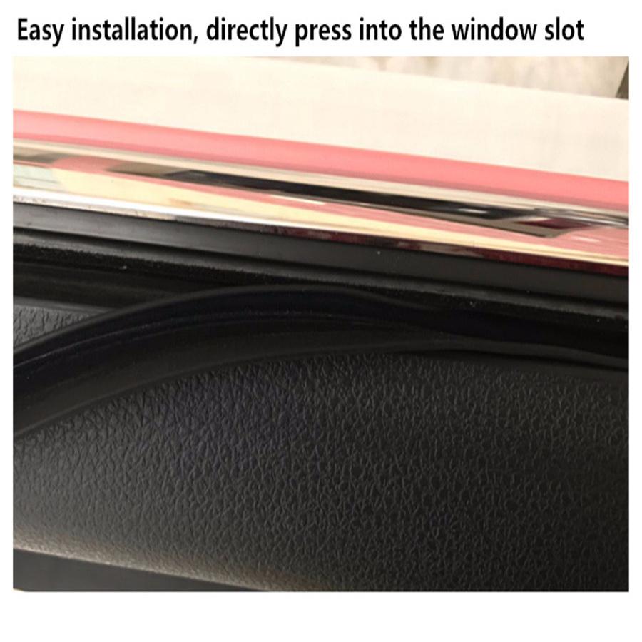 4M Black Car Front Rear Side Door Window Edge Sealed Strip Trim Weatherstrip