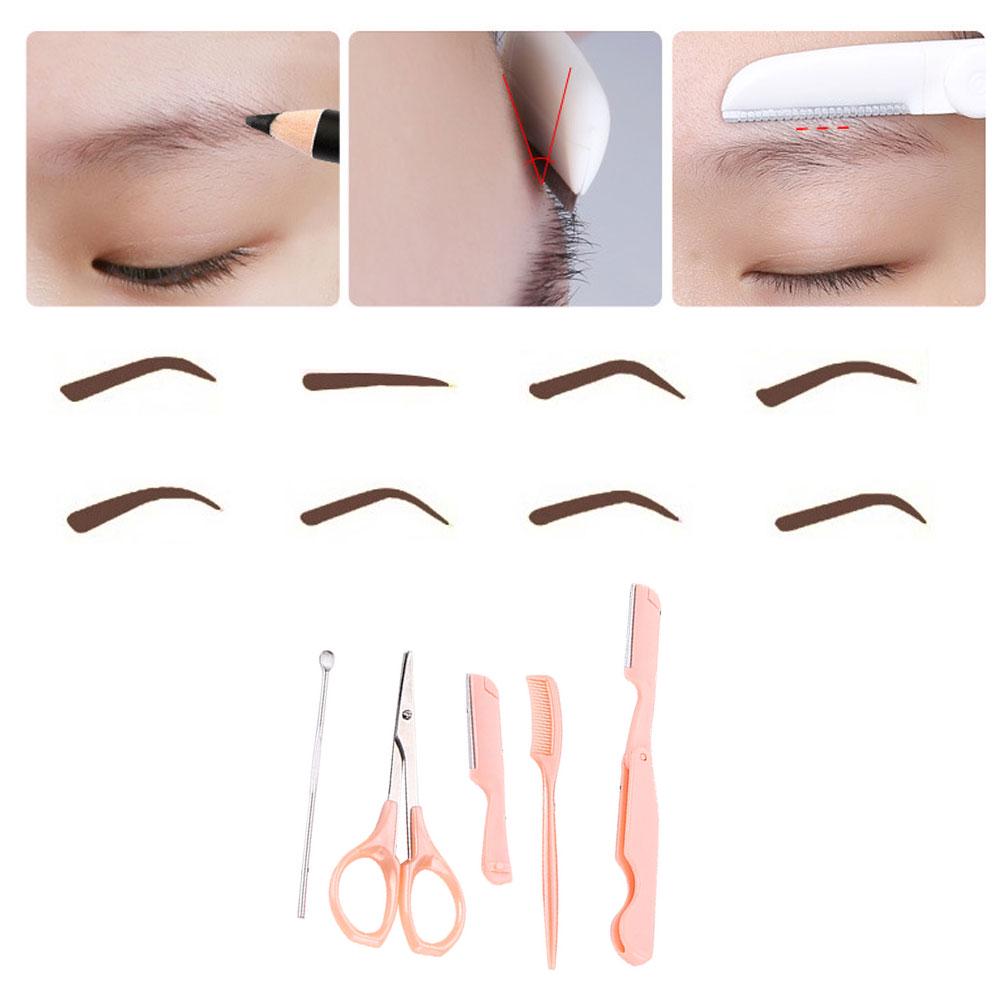 5pcs Facial Eyebrow Razor Trimmer Shaper Shaver Blade Knife Remover ...