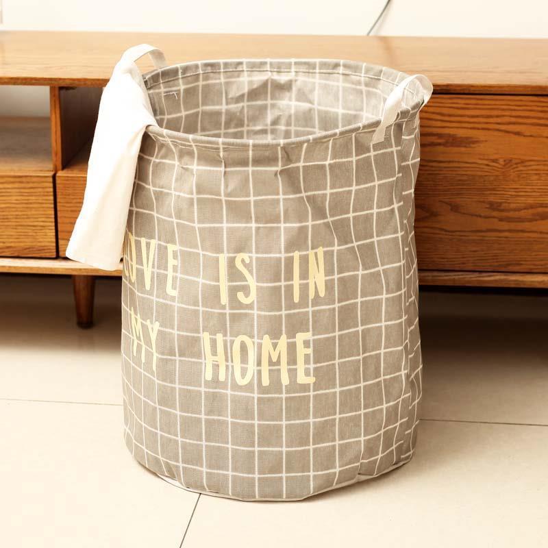 Cotton Linen Collapsible Laundry & Toy Basket