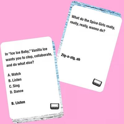 Lyrics Pop Quiz Pop Quiz 90S & 2000S Edition Music Trivia Game - Fun Pop Music Guessing Card Game For Adults And Teens