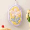 Highly Absorbent Floral Hand Towel Gentle Plush Fabric Hanging Towel Quick Drying For Sensitive Skin Households