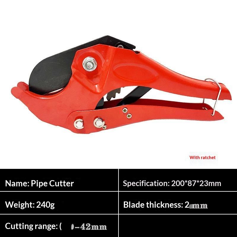 42Mm Pe Pvc Ppr Aluminum Plastic Pipe Water Tube Tubing Hose Cutter Scissor Knife Cut Ratchet Plumbing Tool