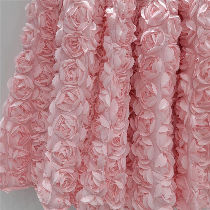 Damska spódnica midi A-line z wysokim stanem i kwiatowym wzorem 3D na rok 2025