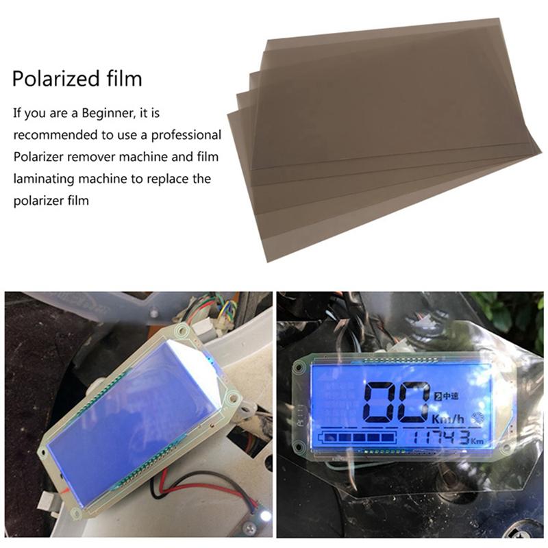 AD23-Linear Polarizer Film LCD/LED Polarized Filter Polarizing Film Sheet For Polarization Photograph 5PCS
