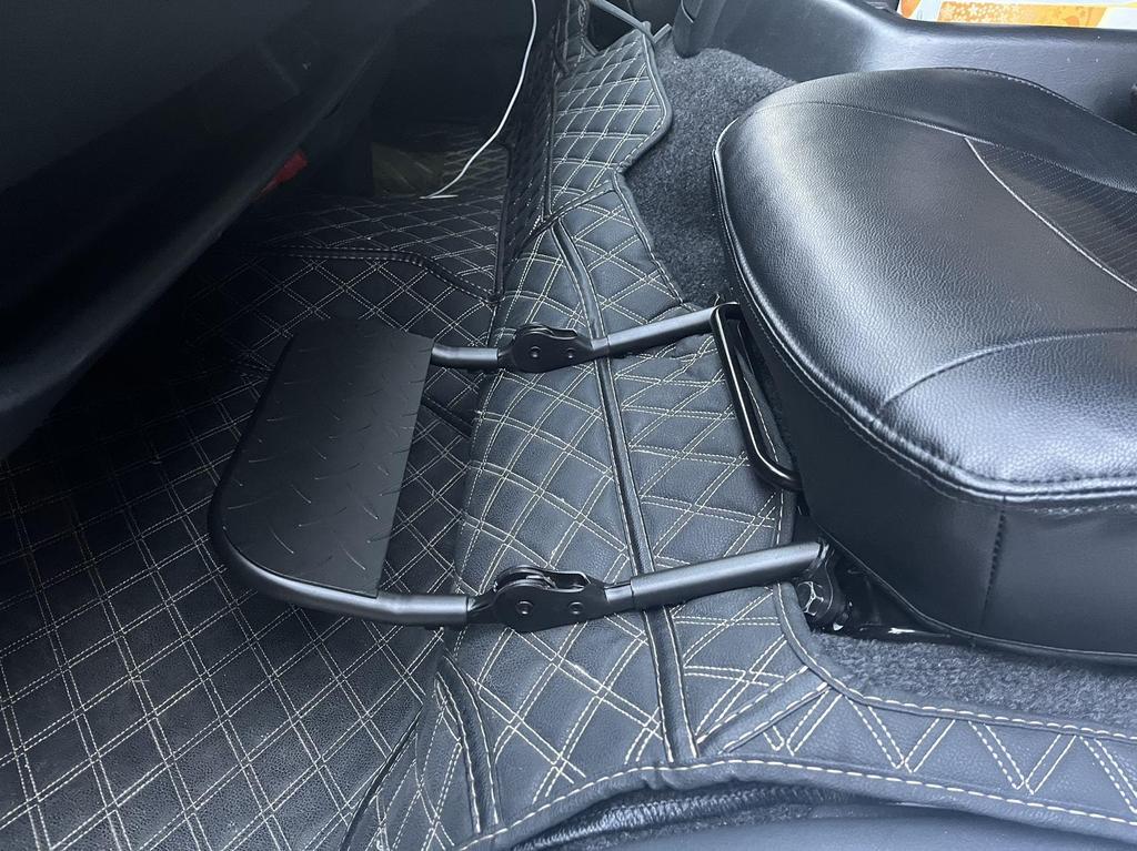 Foldable Passenger Seat Footrest for Toyota Ace Adjustable Height and Easy Includes Cover Hiace/Regius (200 Series, S-GL, 1st-7th Generation), Angle,