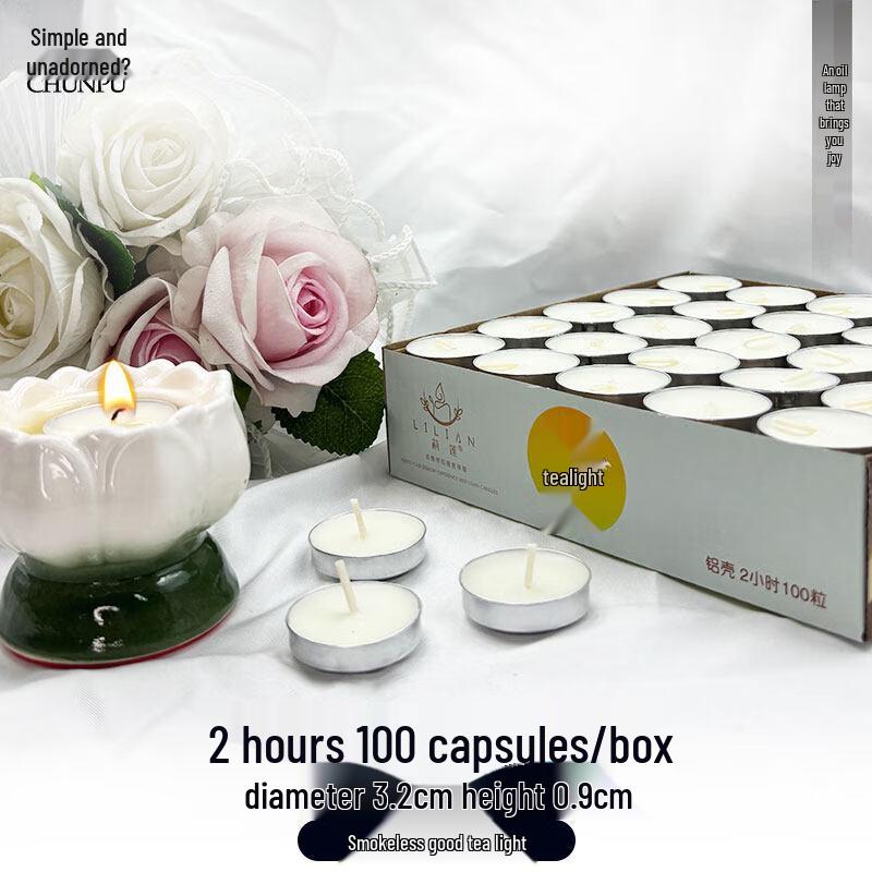 LIEI 24-Hour Smokeless White Candle