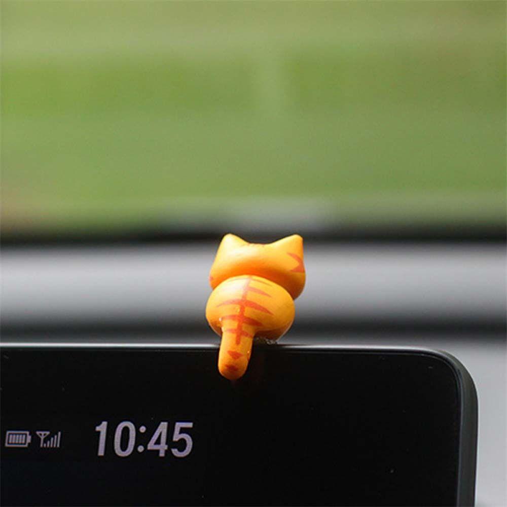 Micro Landscape Cat Figurines Model Toy Car Dashboard Ornament Screen Edge Decor  DIY Decoration