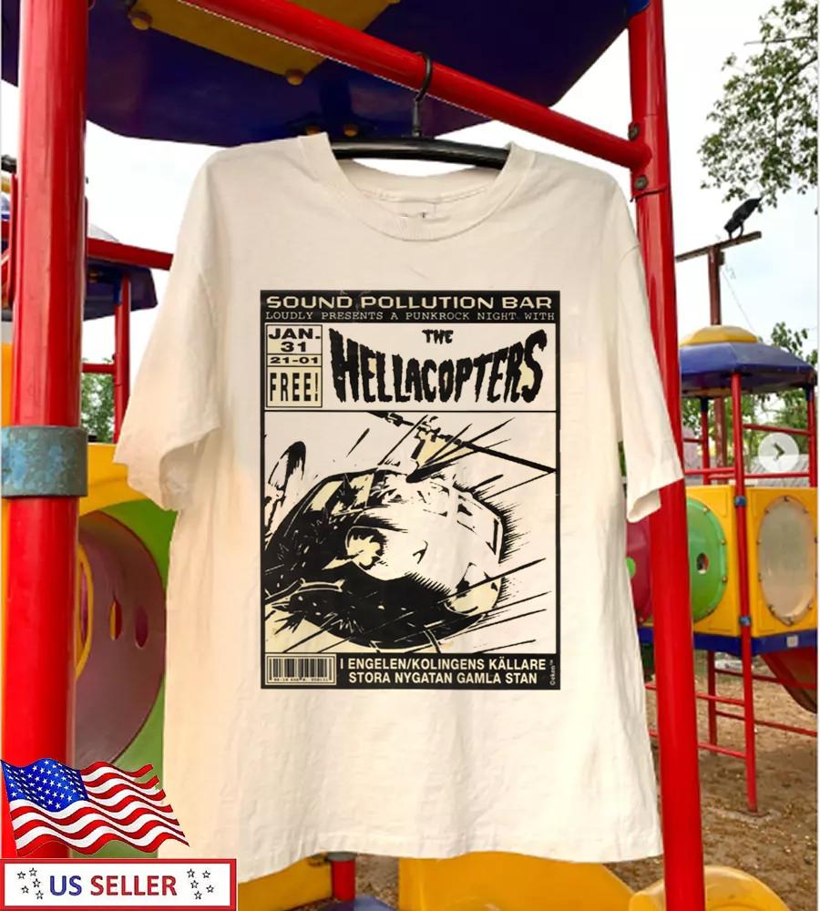NEU The Hellacopters Tour 2026 Geschenk für Fans bis 5XL Weißes T-Shirt TU1690 M gray