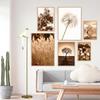 Canvas Painting Autumn Natural Poster Sunset Tree House Grass Reed Wheat Wall Art Print Pictures Living Room Home Decor