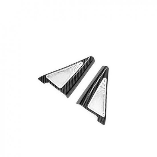 Carbon Fiber 4X Rear Door Speaker Triangle Cover Trim For Honda Civic 2022 11th