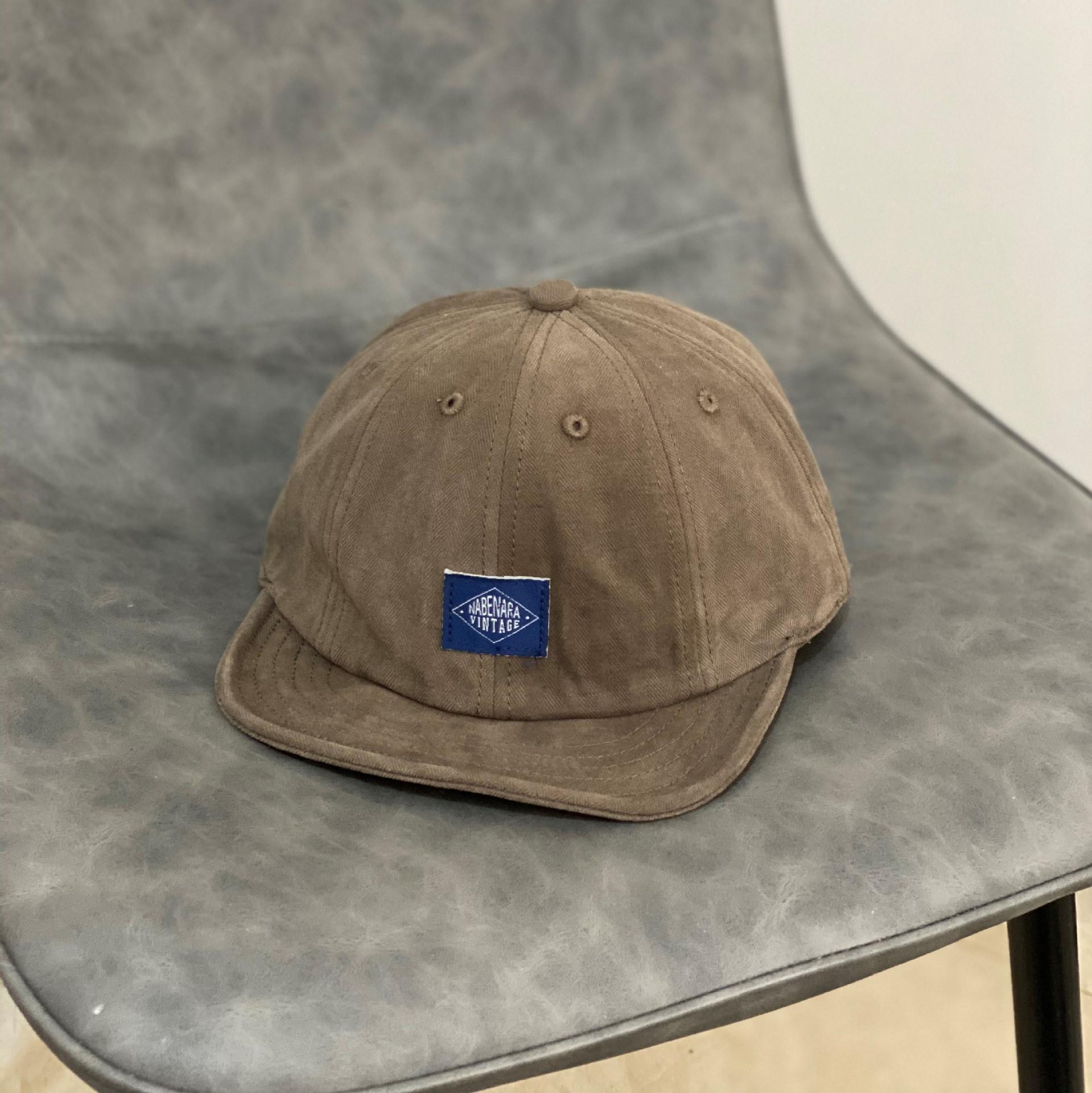 

Коричневая кепка в стиле ретро с короткими полями, женская уличная бейсболка на весну и осень, мужская кепка с мягким верхом и козырьком для лета M（56-58cm）