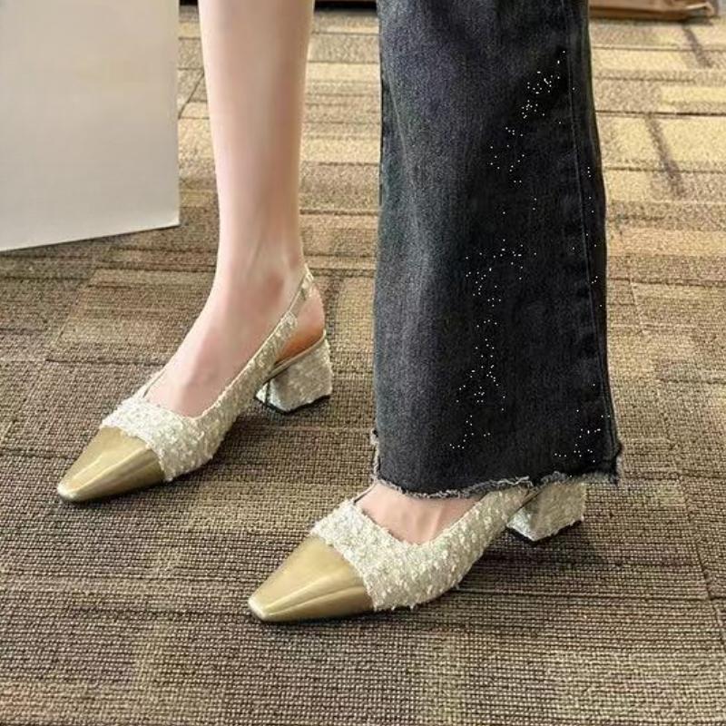 Fashion Summer New Fairy Style Luxury Sequin Decoration Designer Women Sandals 2025 Fashion Dress Party Women Heeled Shoes 35-42