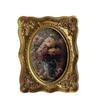 Oval European Style Carved Resin Photo Frame - Creative Embossed Retro Tabletop Ornament