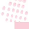 24 pezzi Unghie Finte Acriliche Lucide Corte Quadrate da Premere con Punte Francesi Adesive Manicure per Donne e Ragazze